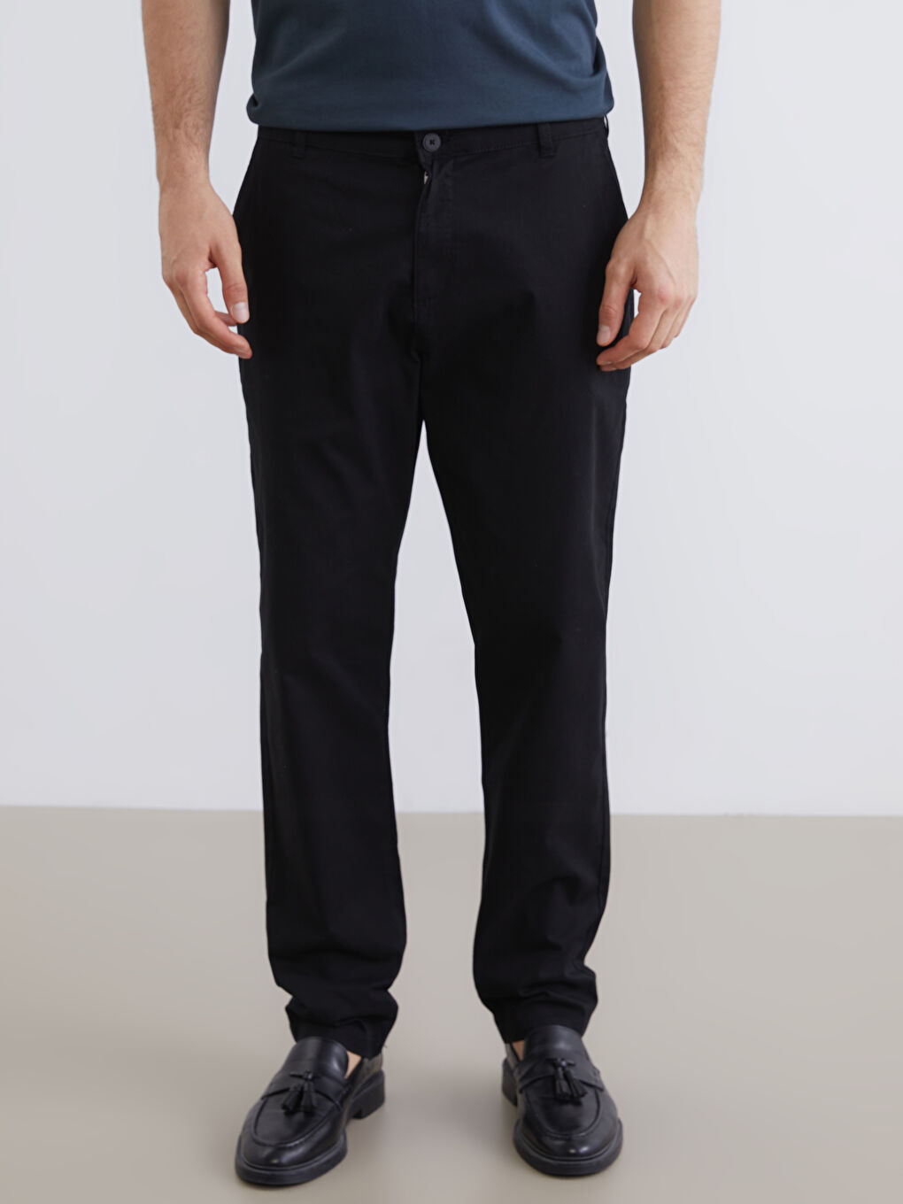 Slim Fit Gabardine Men's Chino Trousers-1