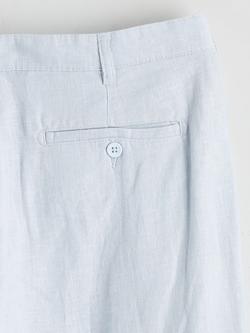 Standart Kalıp Keten Karışımlı Erkek Chino Pantolon-5