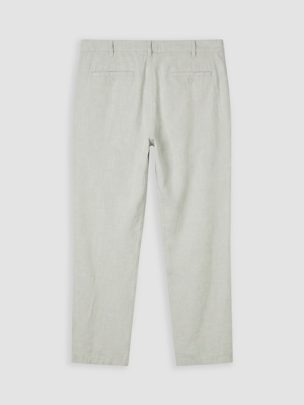 Gri Regular Fit Keten Karışımlı Erkek Chino Pantolon-4