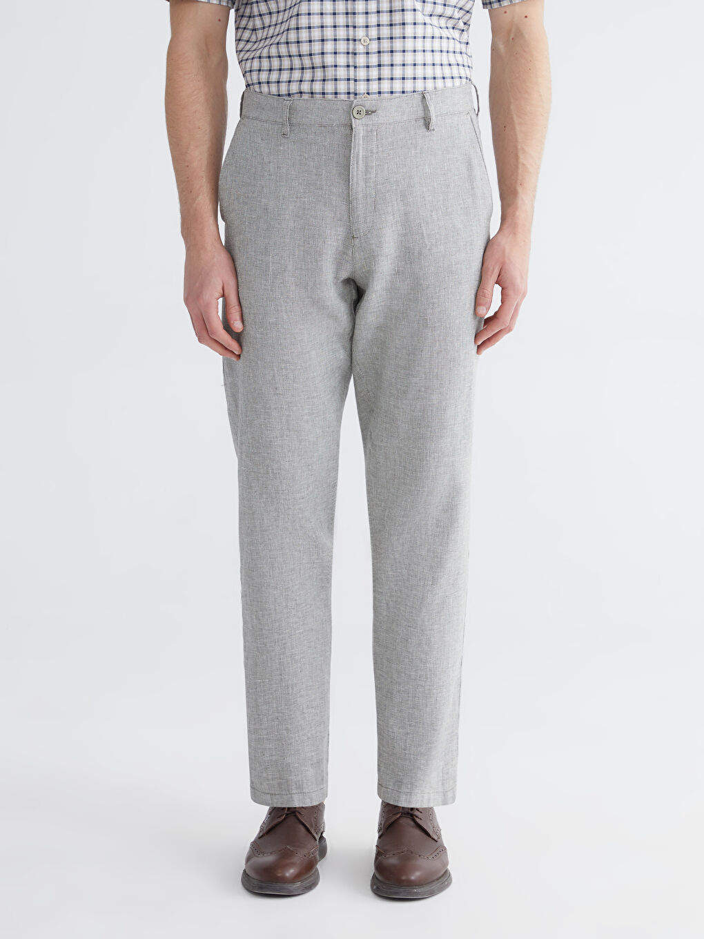 მამაკაცები ხაკისფერი ჩინოს შარვალი-1