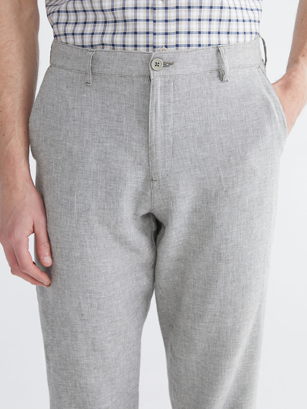 მამაკაცები ხაკისფერი ჩინოს შარვალი-2