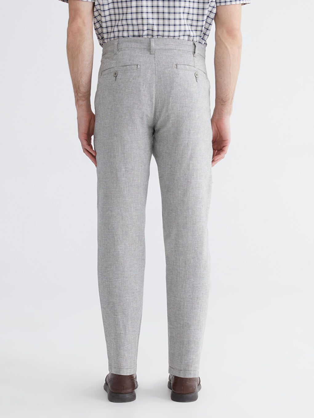 მამაკაცები ხაკისფერი ჩინოს შარვალი-3