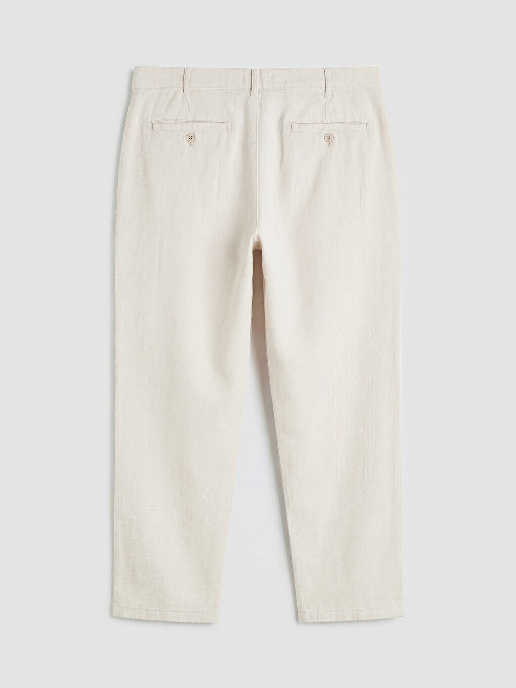 Chino pantalone standardnog kroja od mešavine lana za muškarce-5