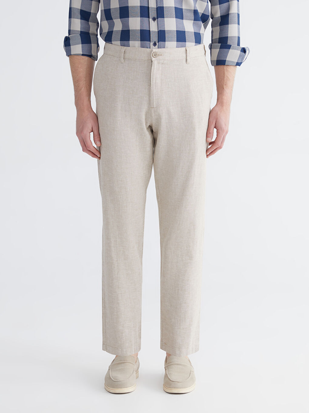 Pantaloni chino BEJ Bărbat-1