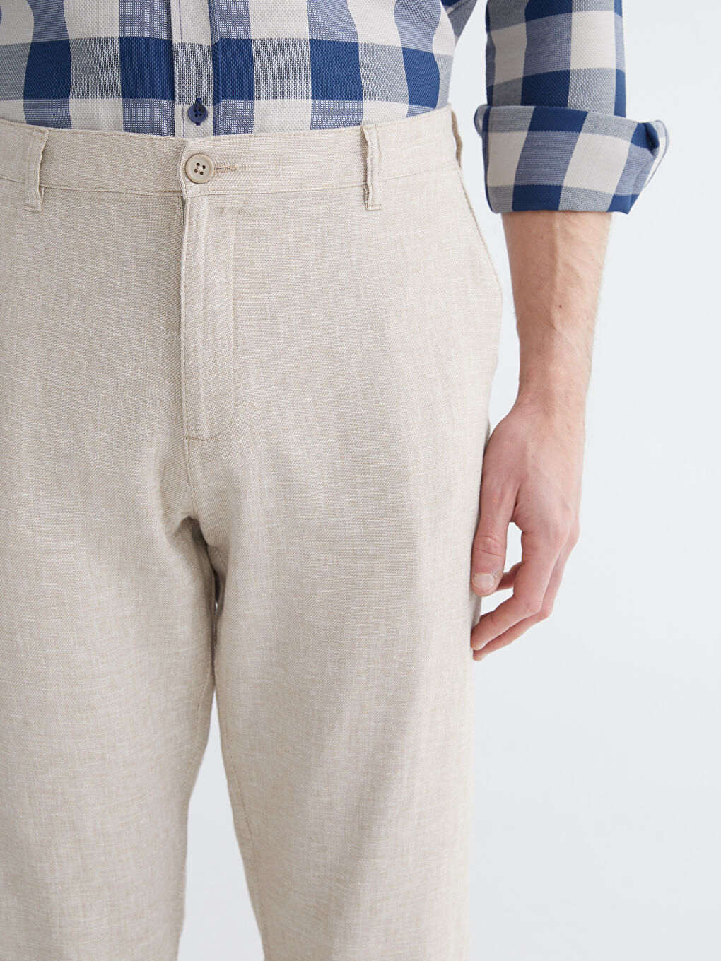 Pantaloni chino BEJ Bărbat-2