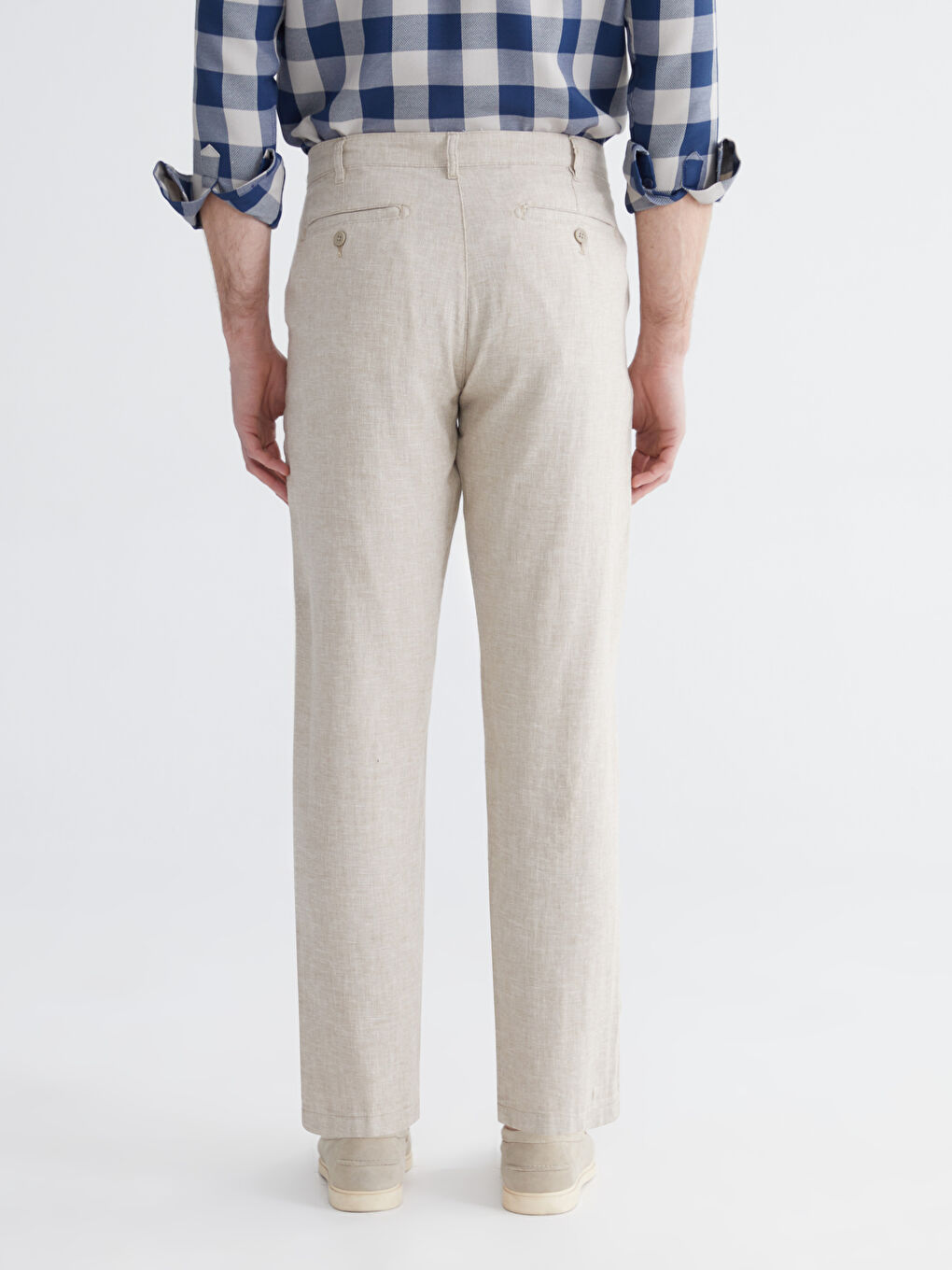 Pantaloni chino BEJ Bărbat-3