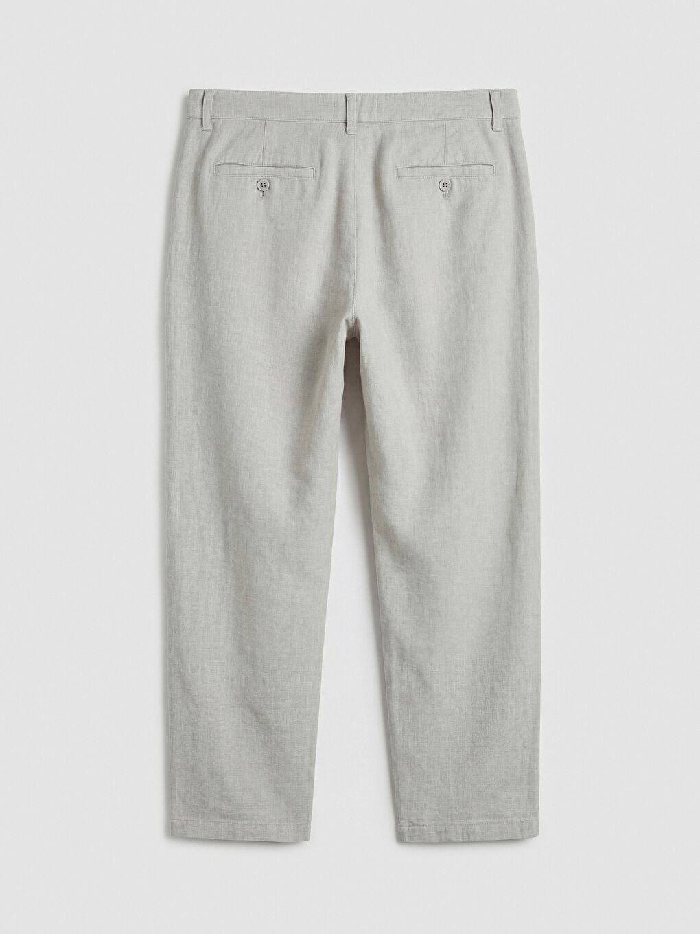 Standard Fit Linen Blend Men's Chino Trousers-5