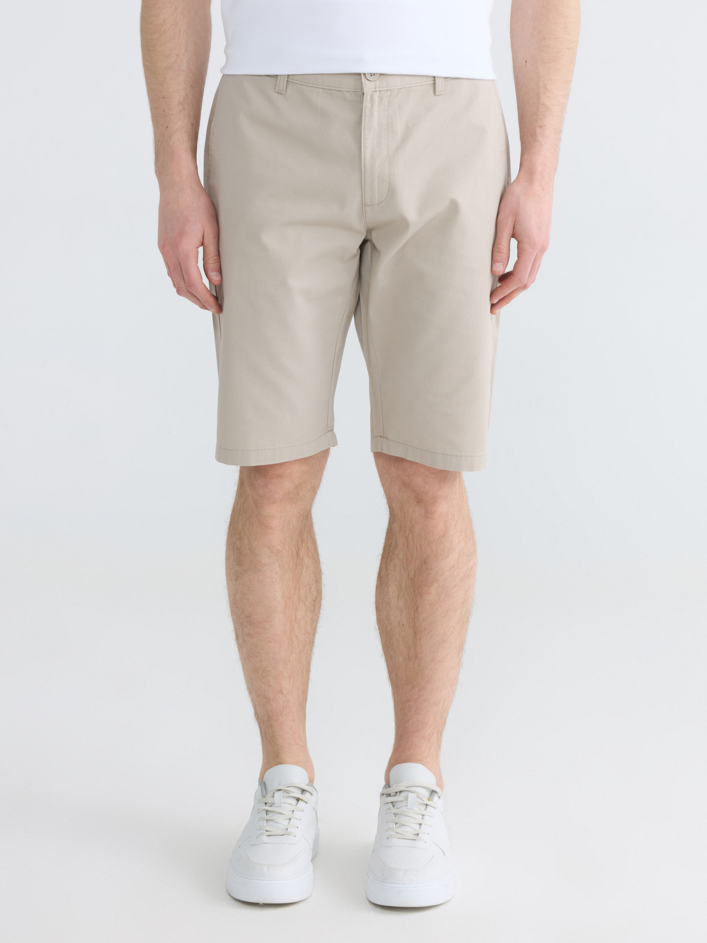 Regular Fit Gabardinski Muški Šorts-1
