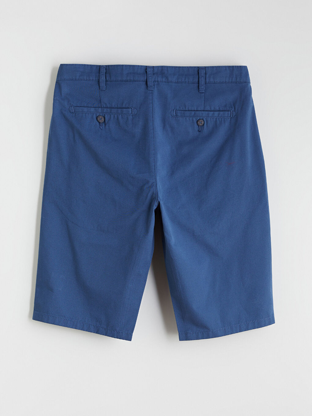 İndigo Standart Kalıp Gabardin Erkek Şort-5