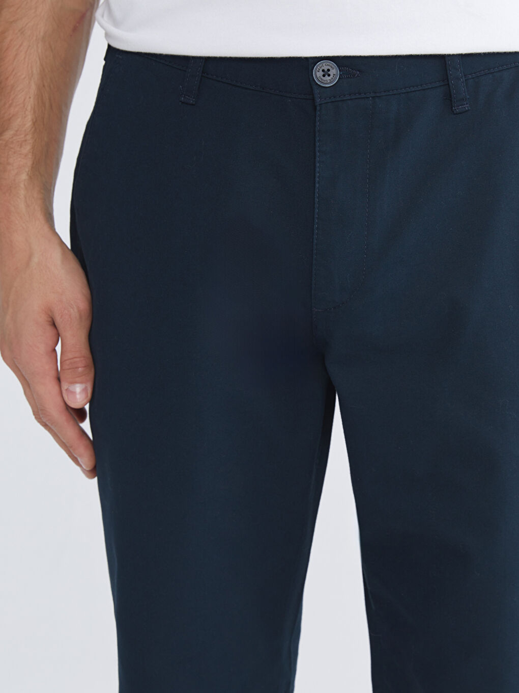 Lacivert Standart Kalıp Gabardin Erkek Şort-2