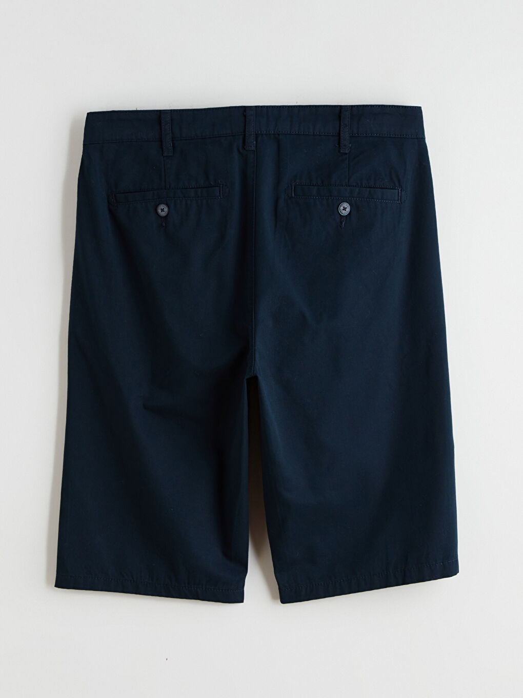 Lacivert Standart Kalıp Gabardin Erkek Şort-5