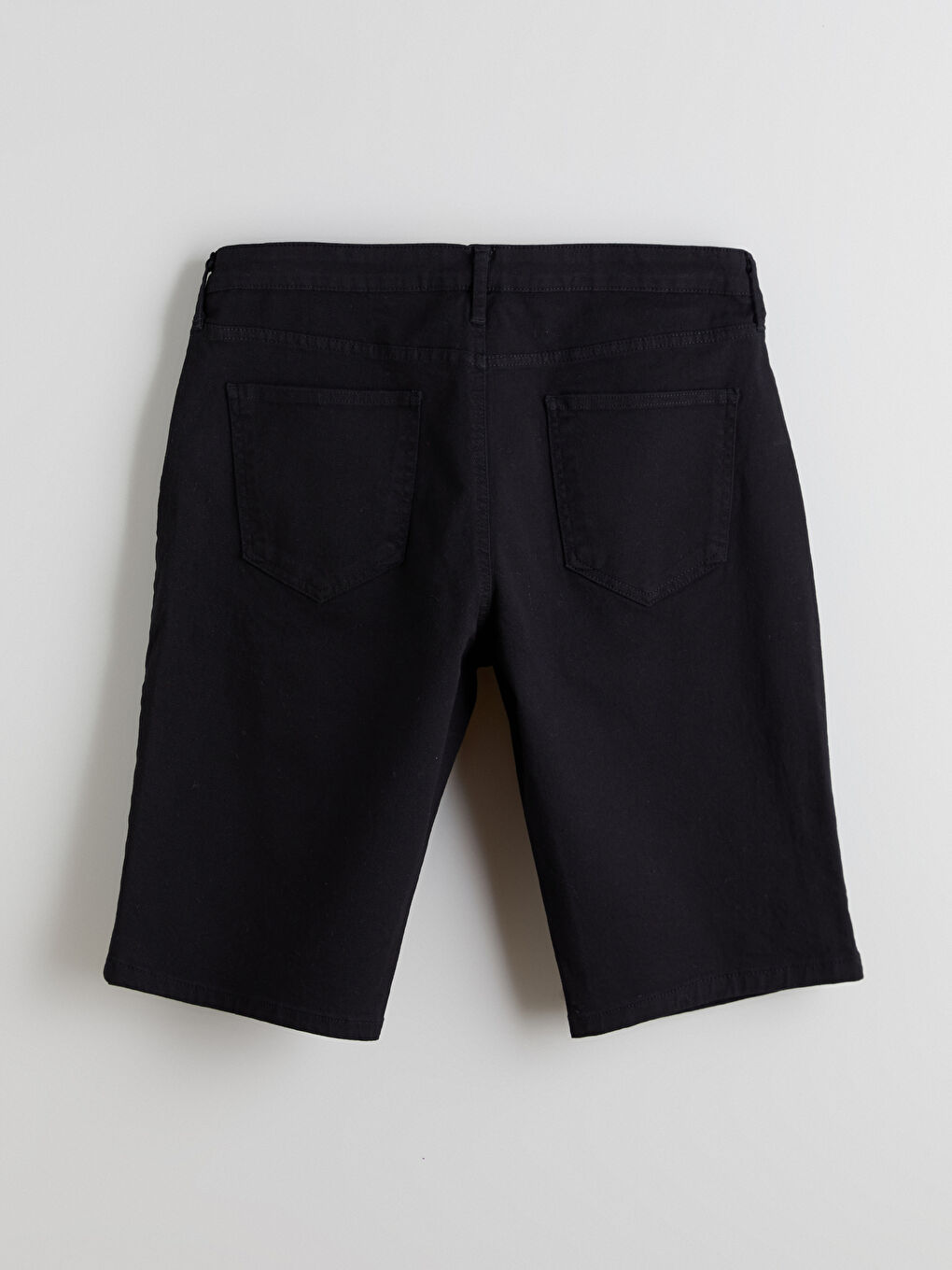 Siyah Slim Fit Erkek Şort-5