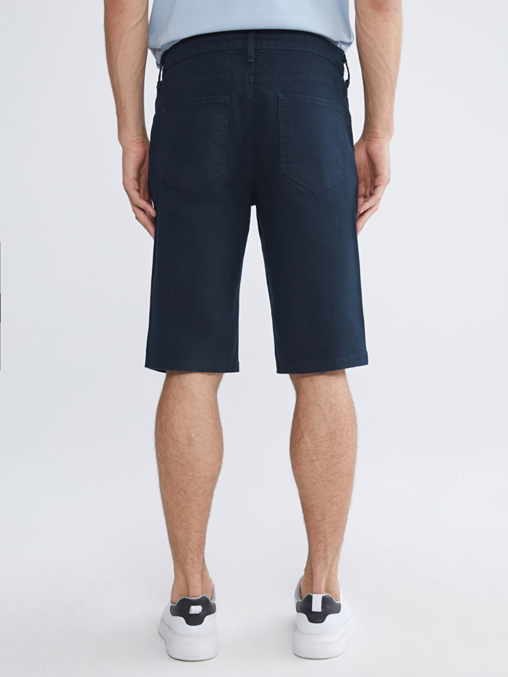 Lacivert Slim Fit Erkek Şort-3
