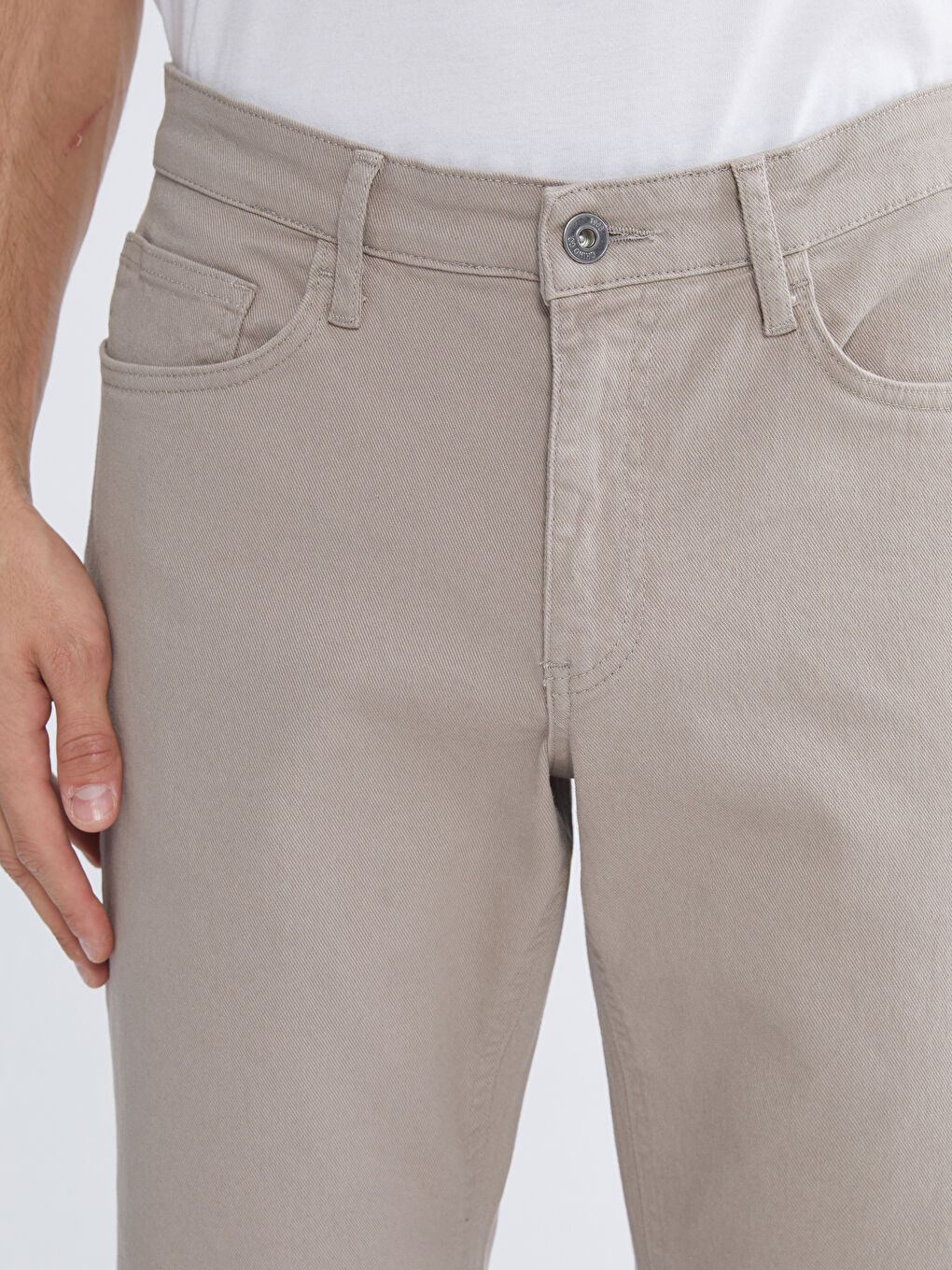 Bej Slim Fit Erkek Şort-2