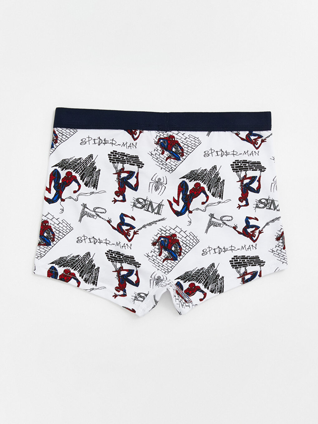 Lacivert Spider-Man Baskılı Erkek Çocuk 3'lü Boxer-4
