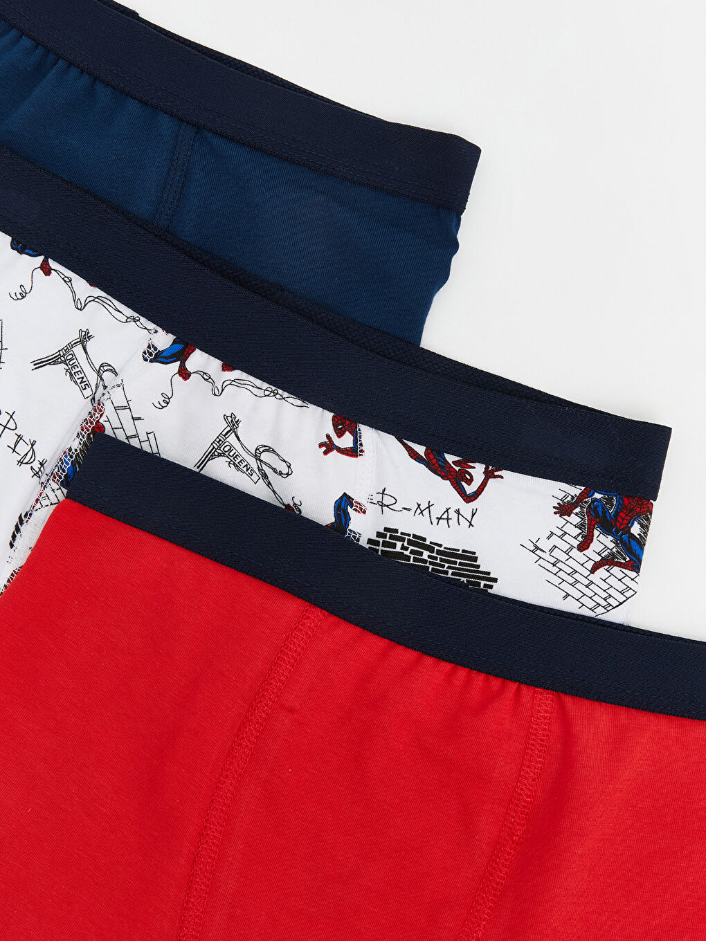Lacivert Spider-Man Baskılı Erkek Çocuk 3'lü Boxer-5