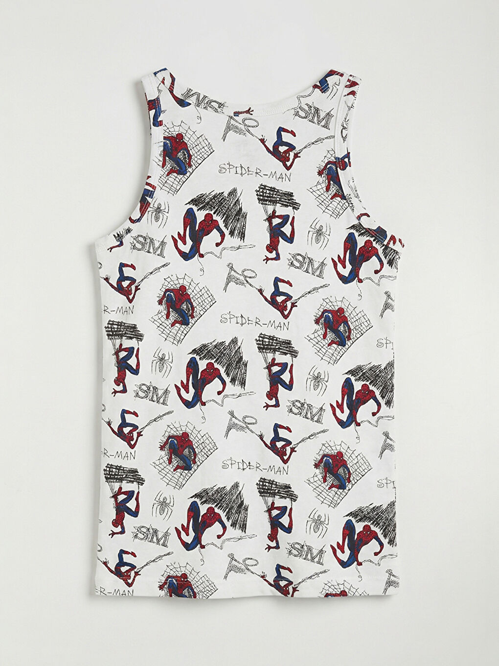 Beyaz Spider-Man Baskılı Erkek Çocuk Atlet 2'li-4