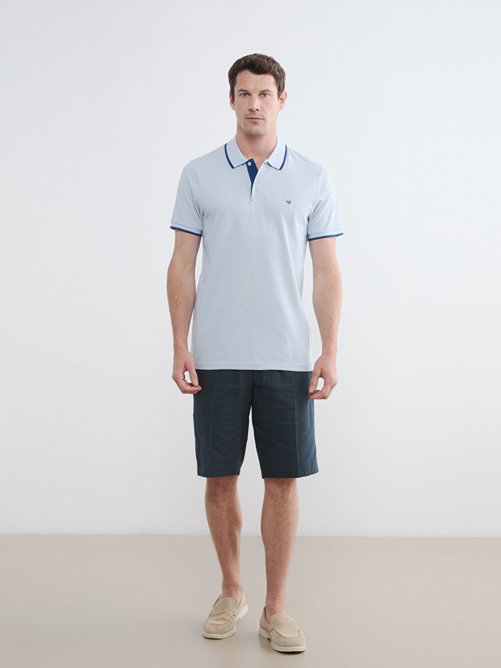 Мужская футболка из пике с воротником-поло-2