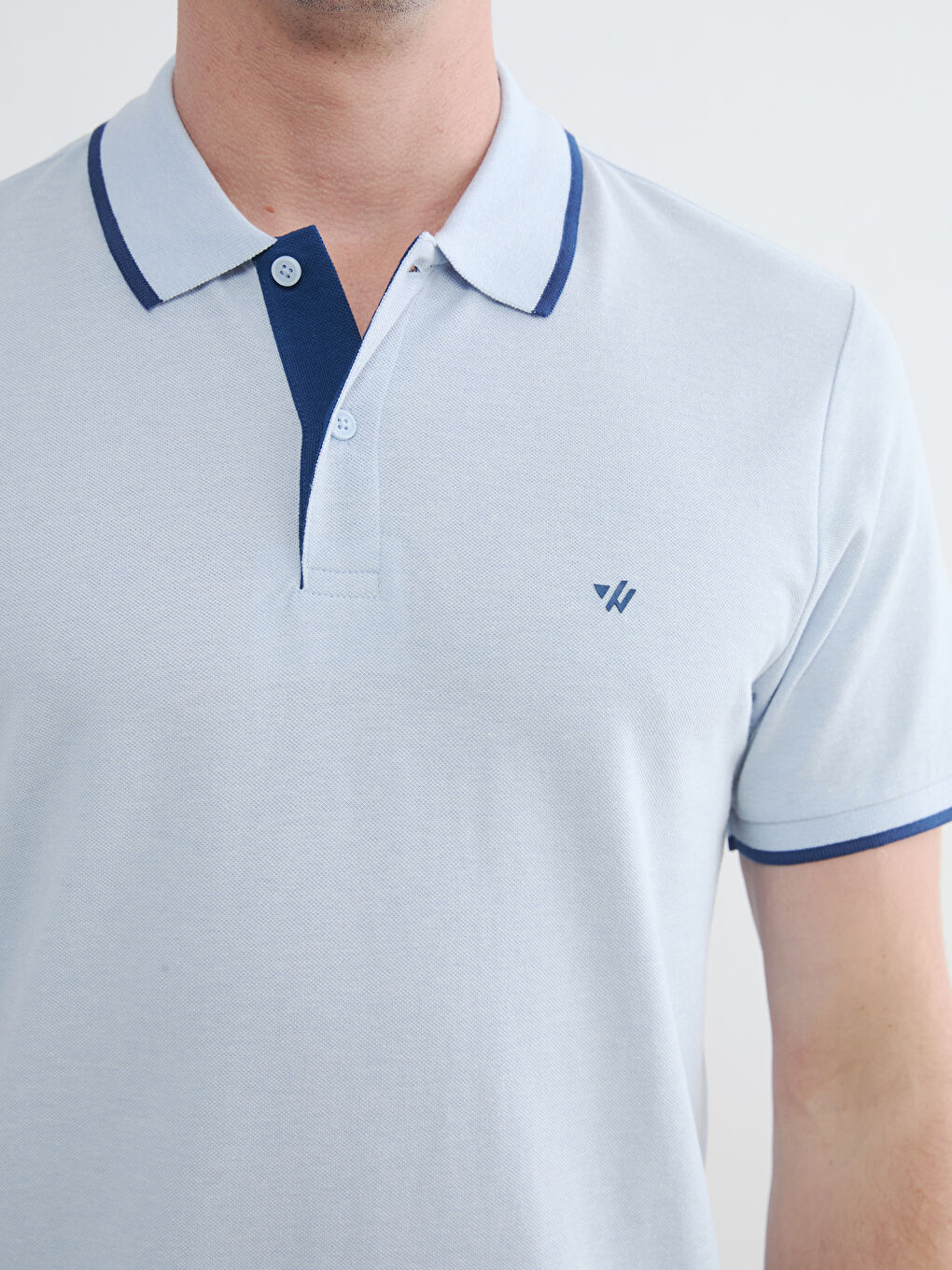 Мужская футболка из пике с воротником-поло-4