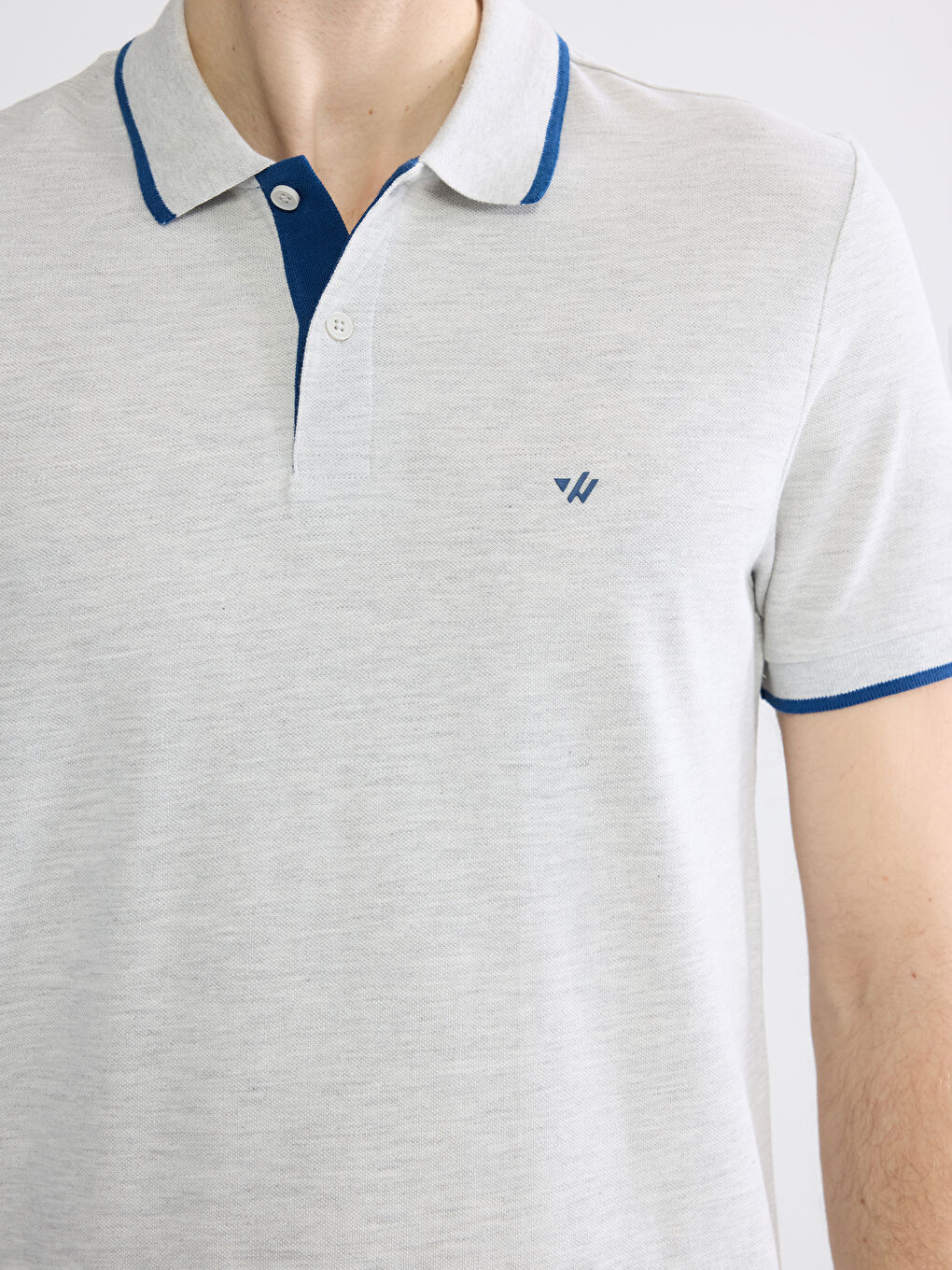 Футболка Мужская Пике Однотонная с Воротником Поло-4