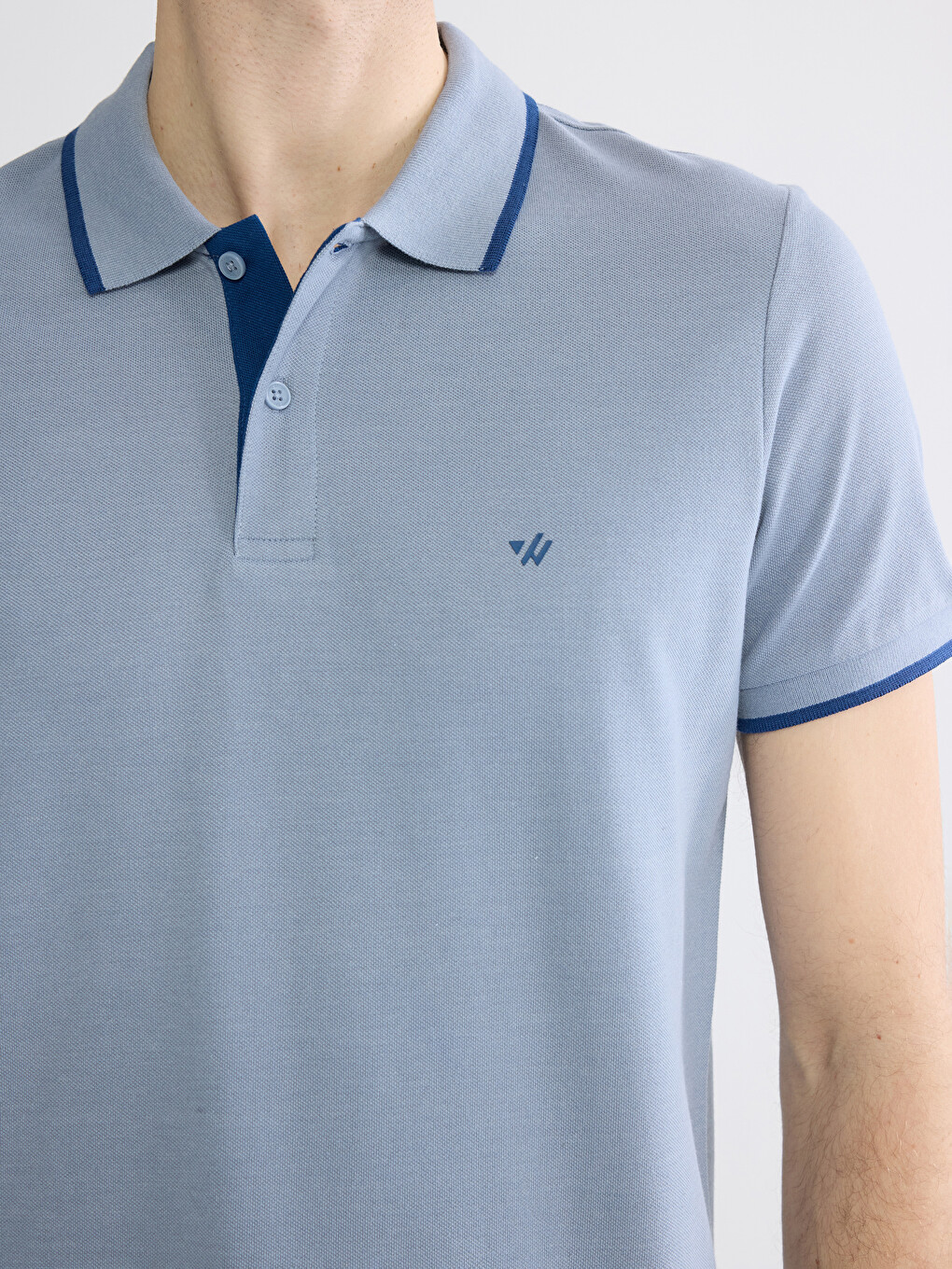 Polo Collar Pique Men's T-shirt-2