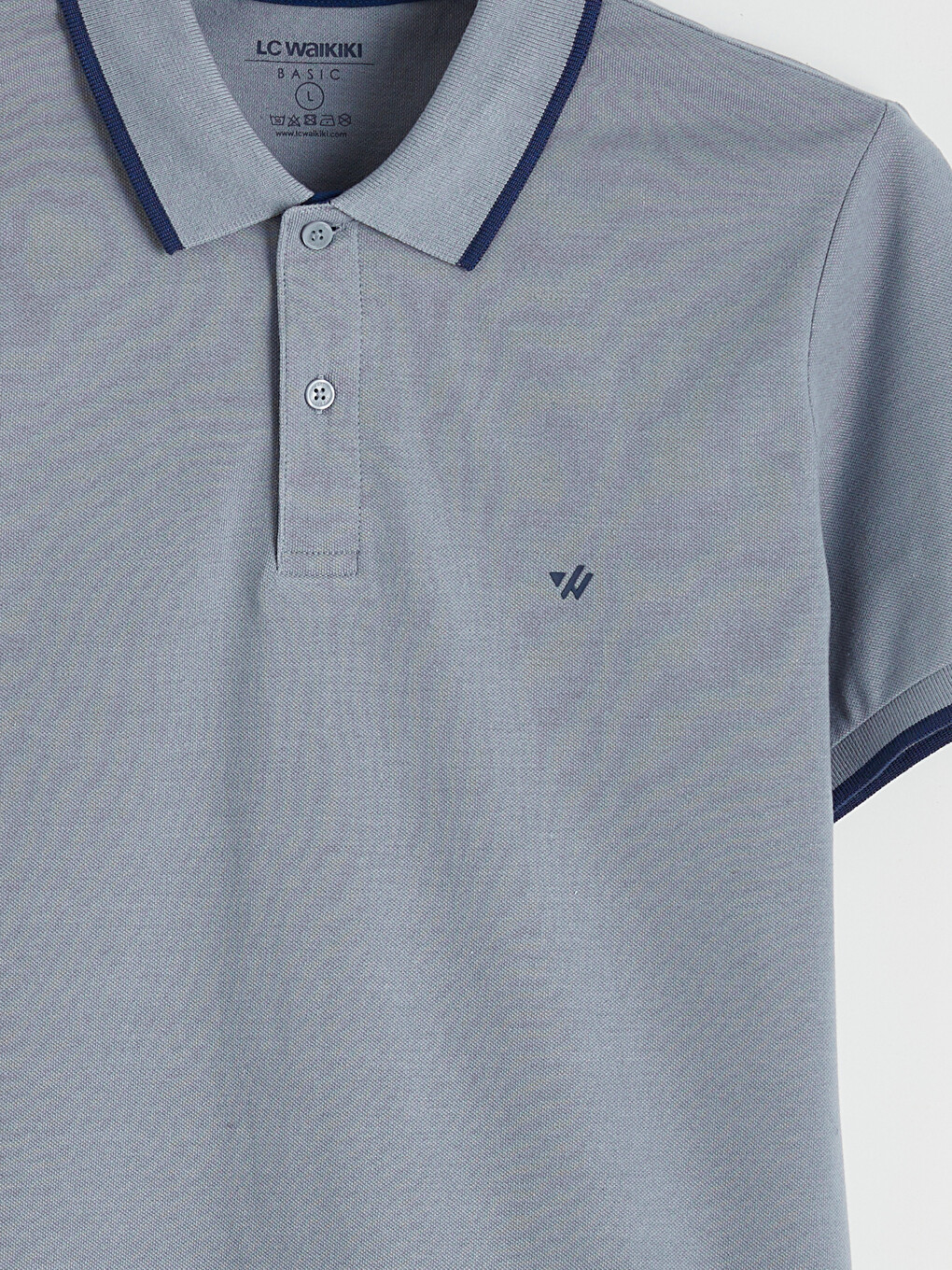 Polo Collar Pique Men's T-shirt-5