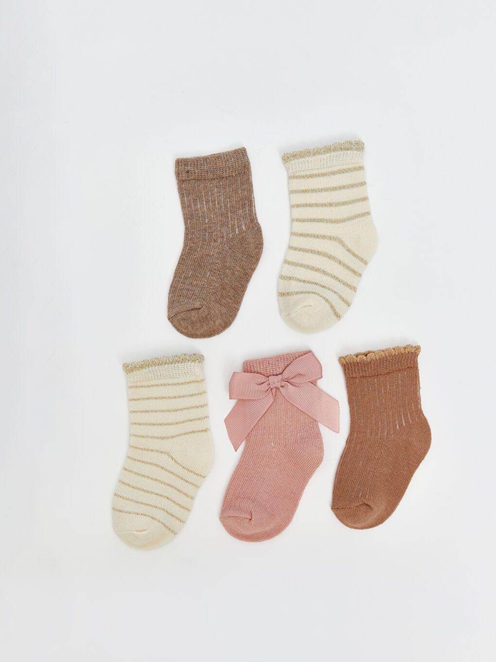 جوارب للكاحل وردي طفلة