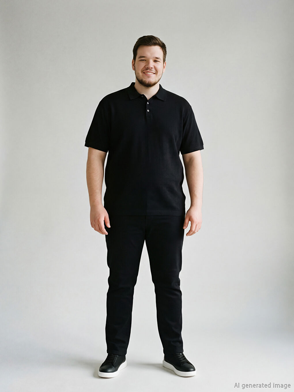 Polo Collar Men's Tricot Sweater-1