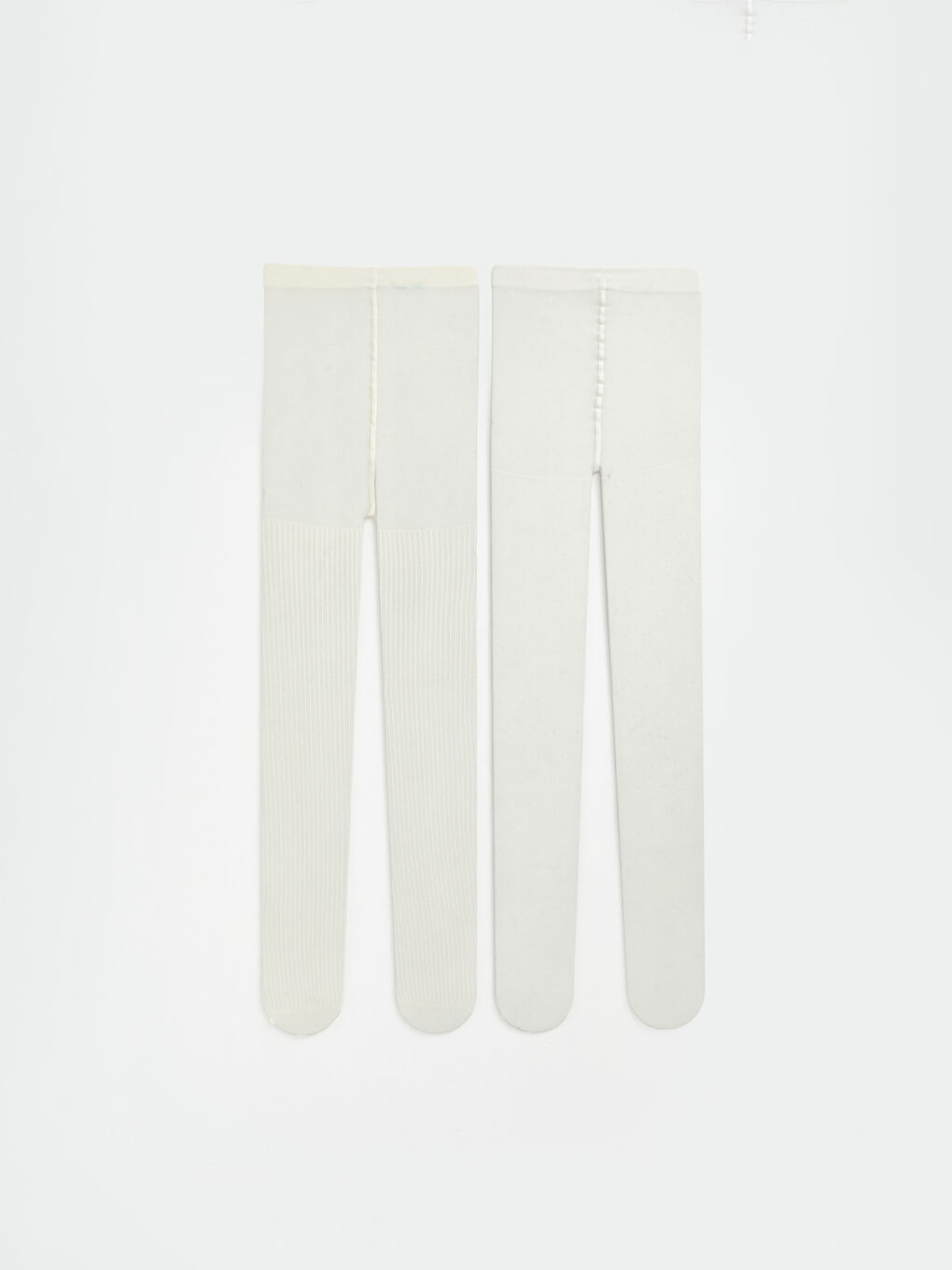 Beyaz Kız Bebek Külotlu Çorap 2'li