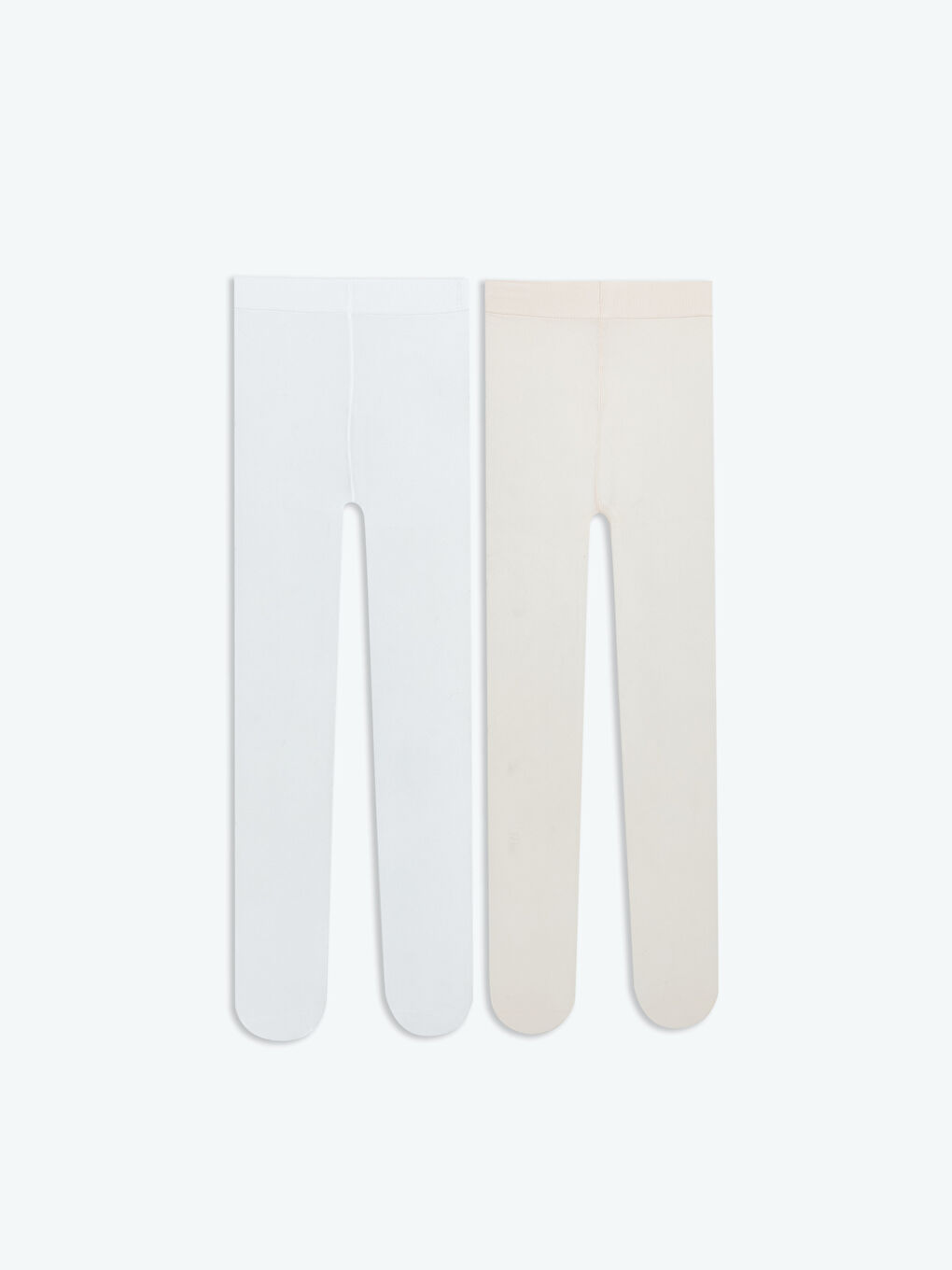 Beyaz Kız Bebek Külotlu Çorap 2'li