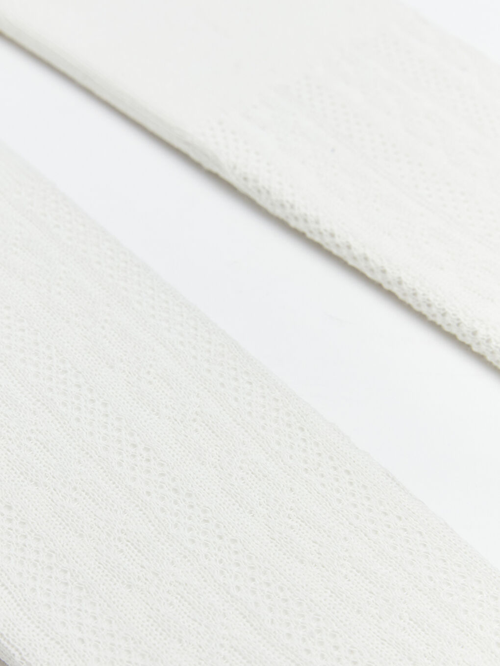 Bej Kız Bebek Triko Külotlu Çorap 2'li-1