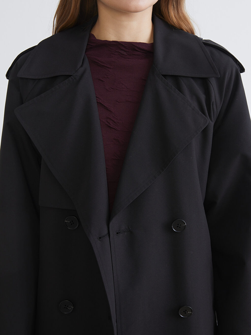 Women's Double-Breasted Trench Coat-2