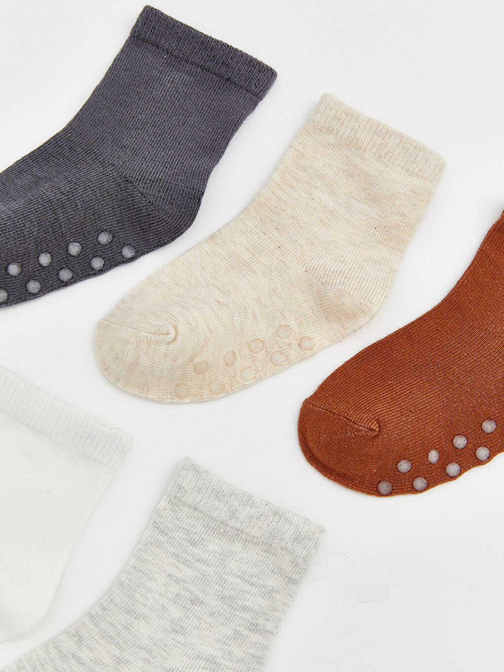 جوارب للكاحل انثراسايت / رمادي داكن طفل رضيع-1