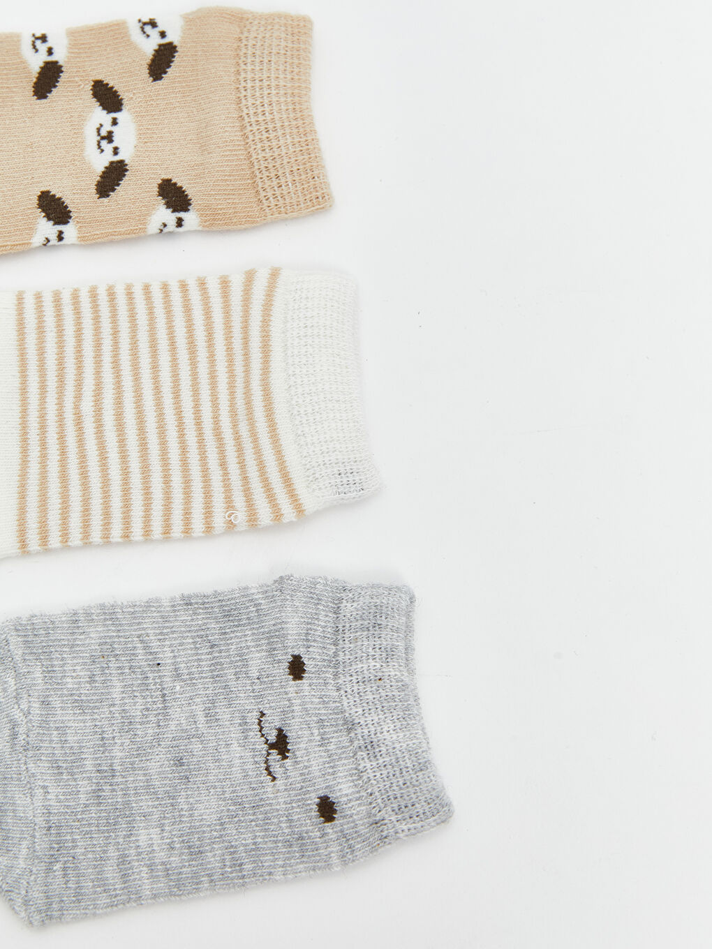 Yeşil Desenli Erkek Bebek Patik Çorap 5'li-1