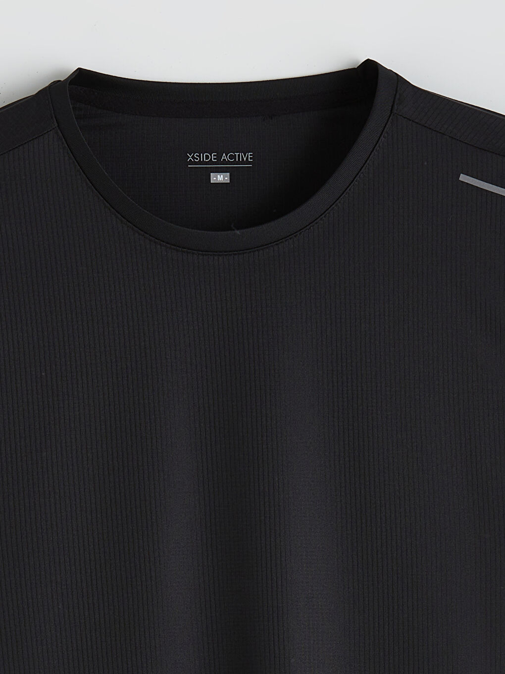 Siyah Bisiklet Yaka Erkek Spor Tişört-5