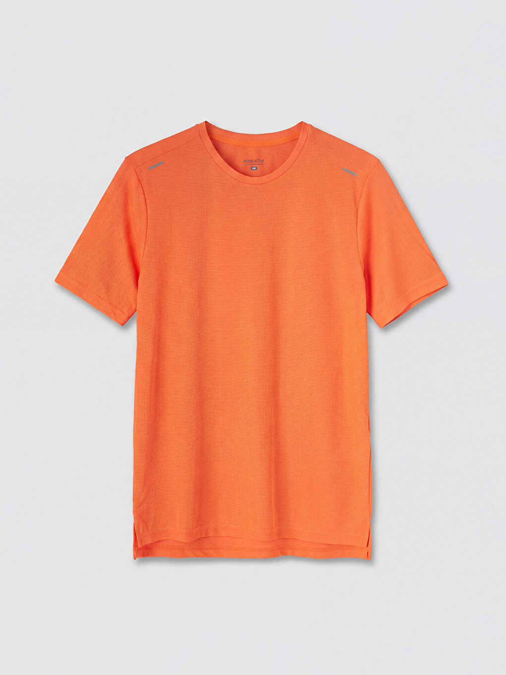 Turuncu Bisiklet Yaka Erkek Spor Tişört