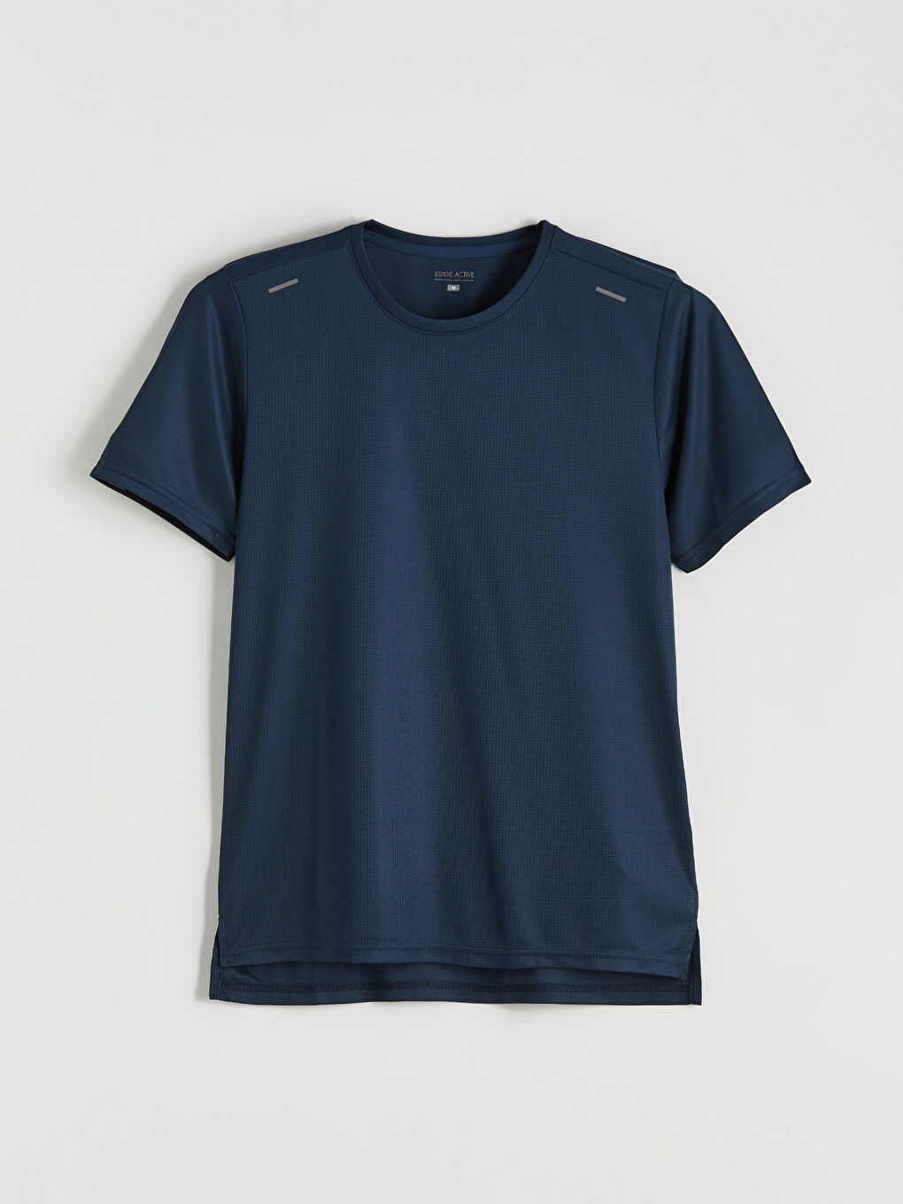 İndigo Bisiklet Yaka Erkek Spor Tişört-4