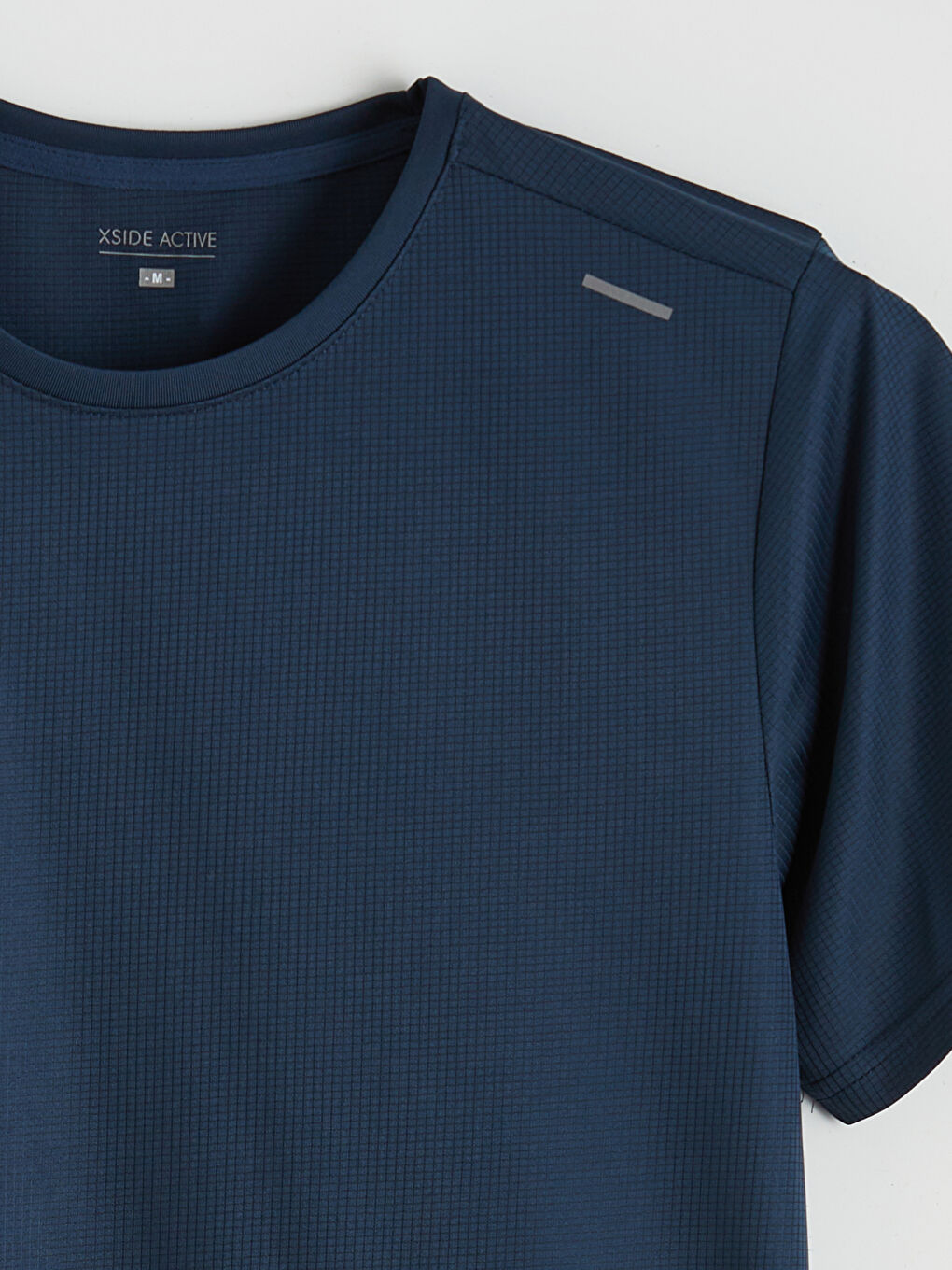 İndigo Bisiklet Yaka Erkek Spor Tişört-5