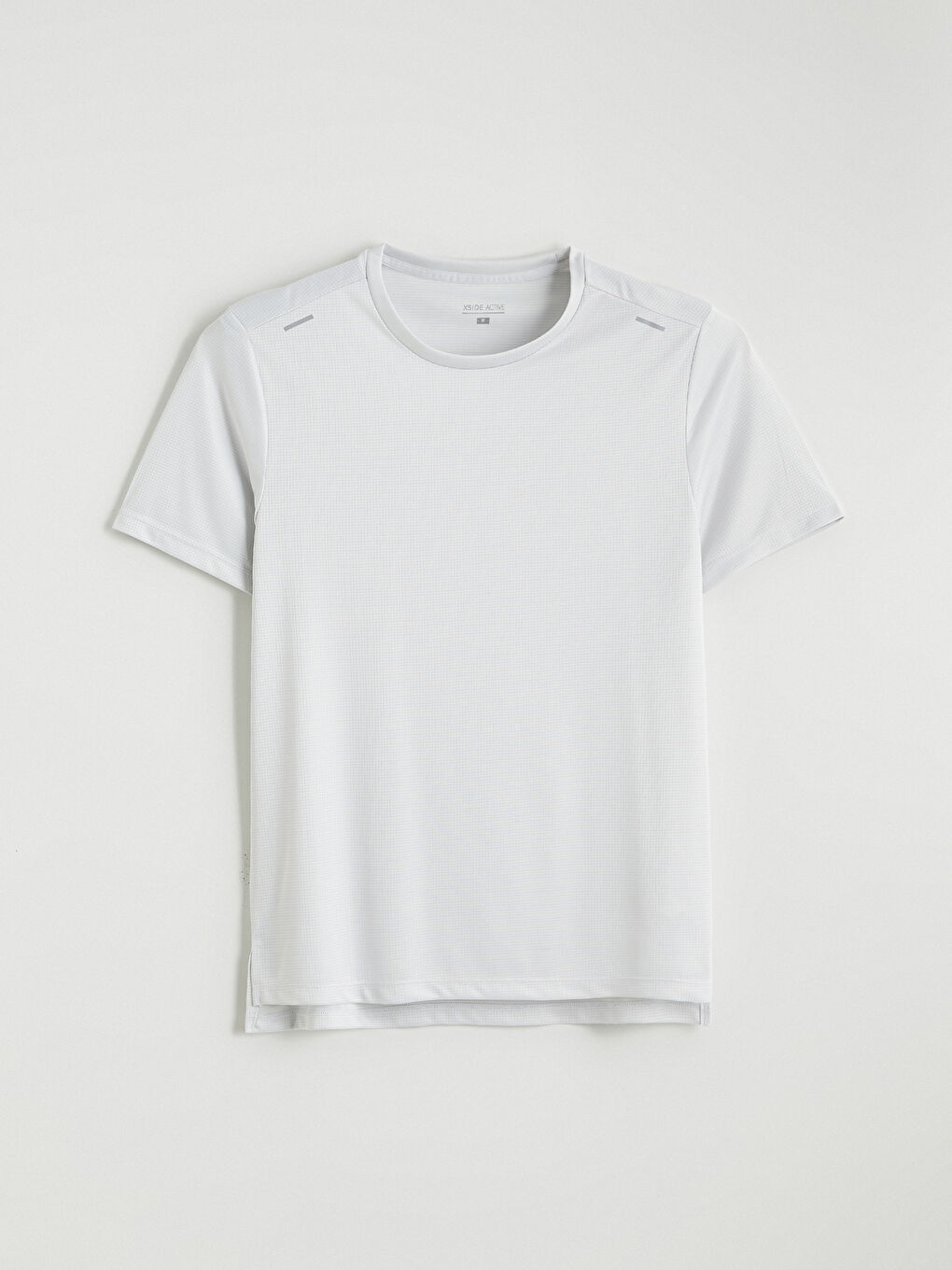 Gri Bisiklet Yaka Erkek Spor Tişört-4