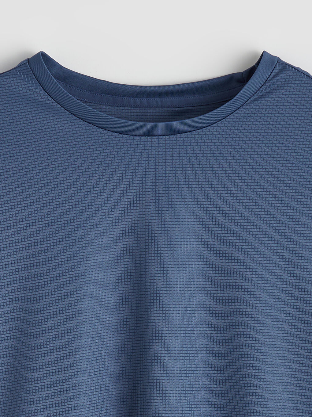 İndigo Bisiklet Yaka Erkek Spor Tişört-4