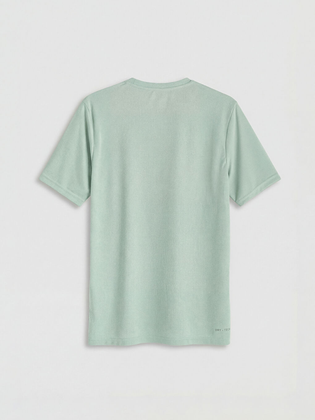 Yeşil Bisiklet Yaka Erkek Spor Tişört-1