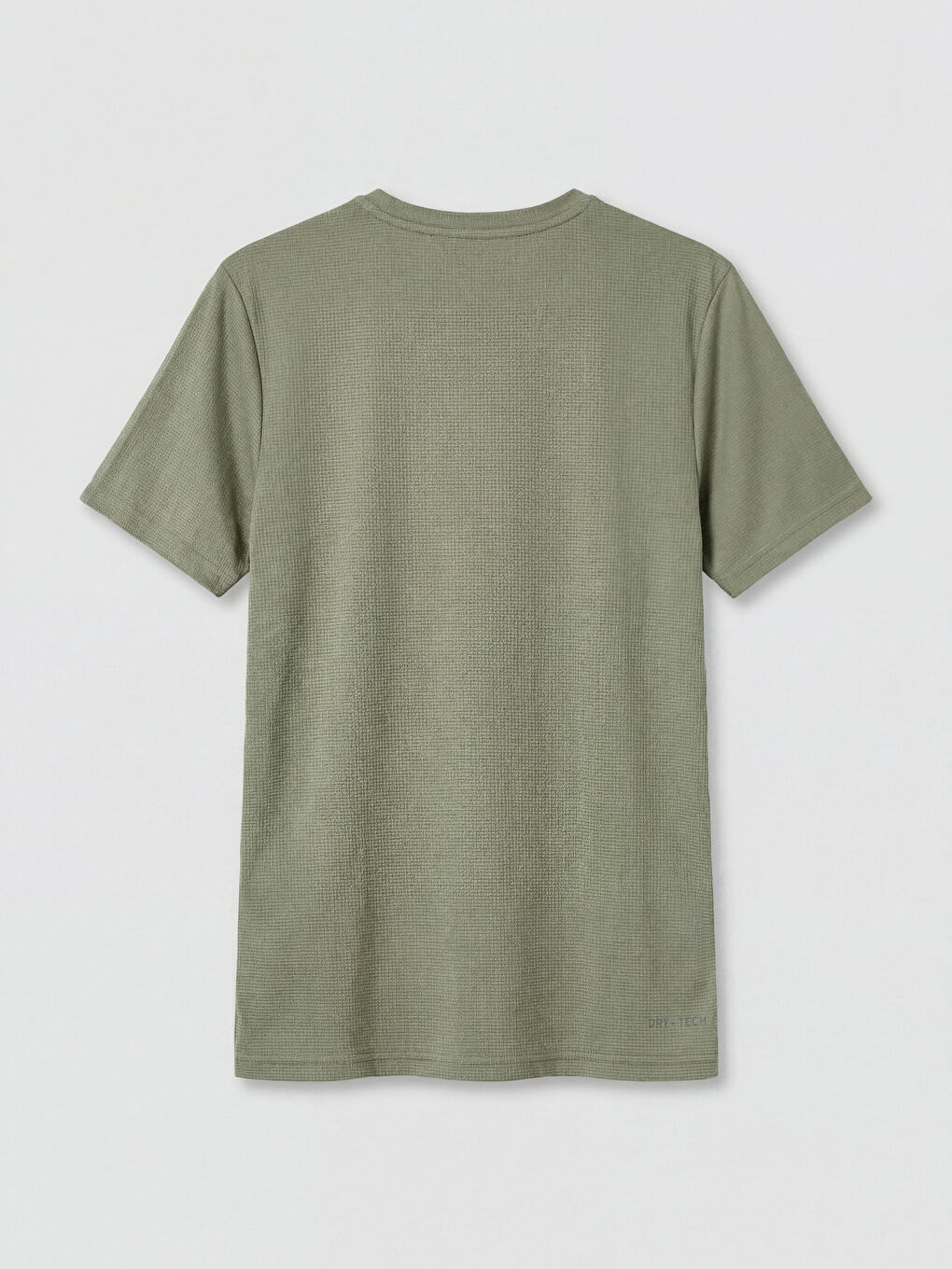 Yeşil Bisiklet Yaka Erkek Spor Tişört-1