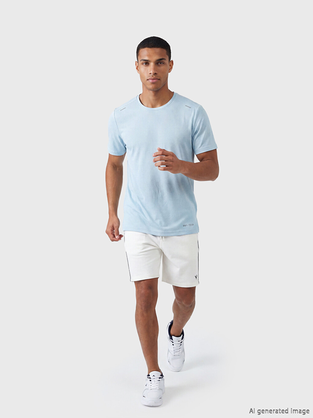 T-shirt Sportiv Me Jakë Të Rrumbullakët Për Burra-1