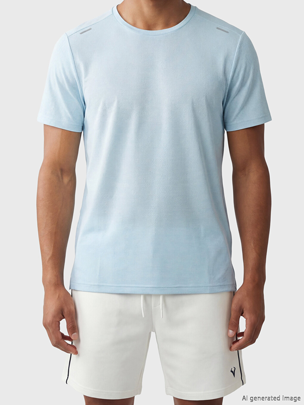T-shirt Sportiv Me Jakë Të Rrumbullakët Për Burra-2