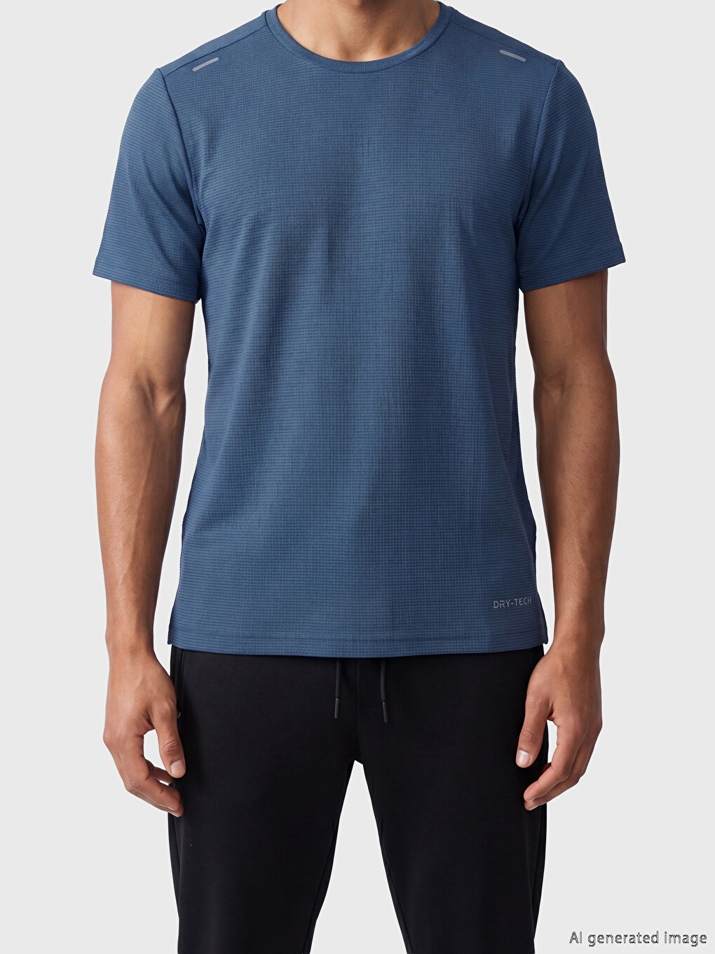T-shirt Sportiv Me Jakë Të Rrumbullakët Për Burra-2