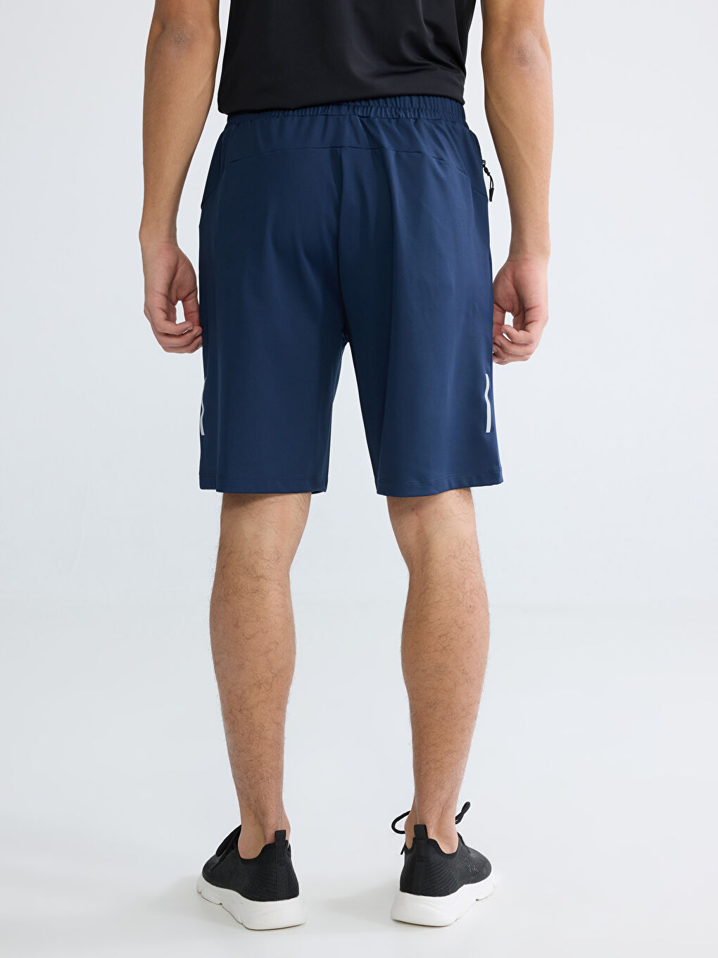 Lacivert Standart Kalıp Erkek Spor Şort-3