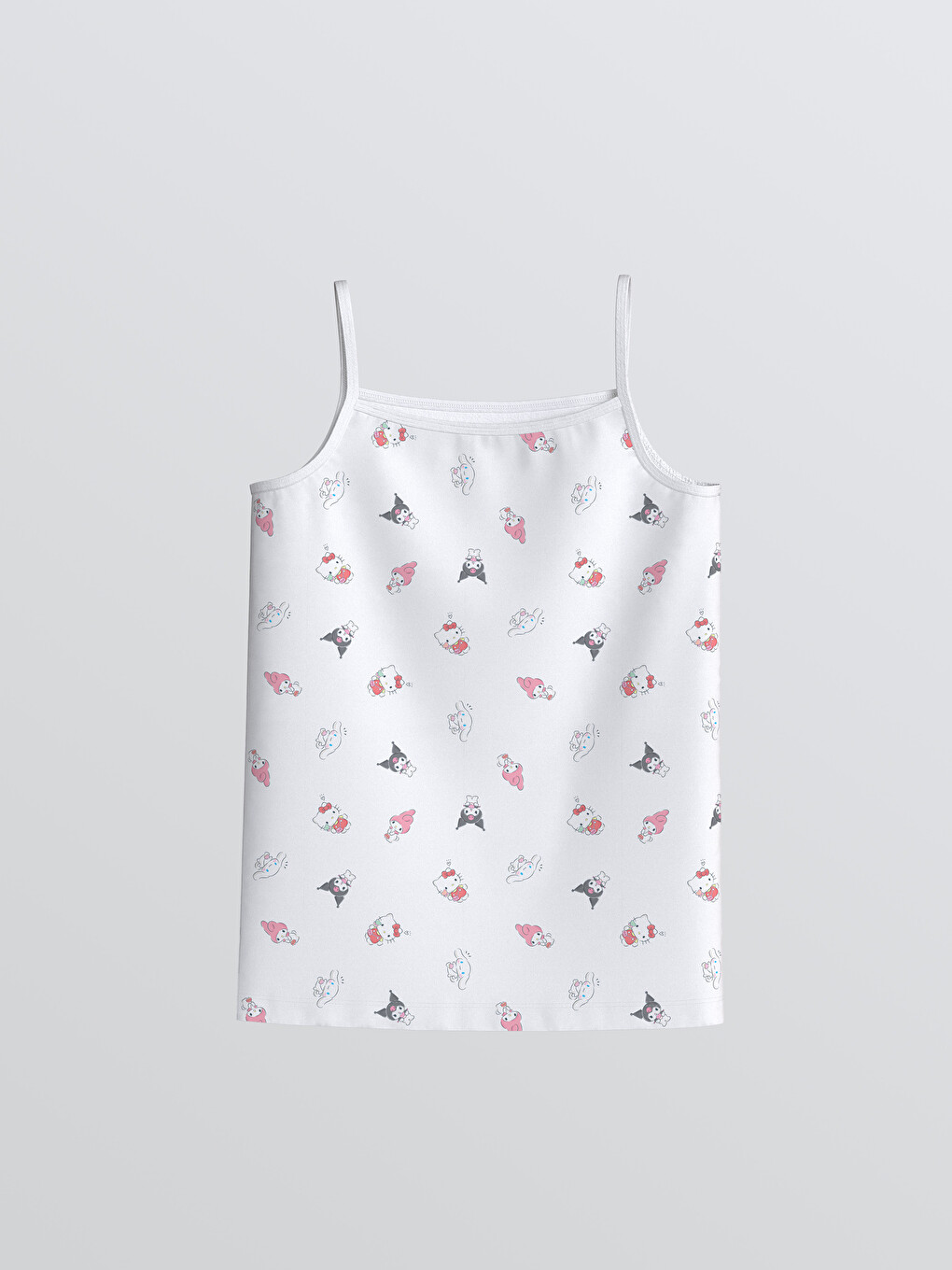 Beyaz Hello Kitty Desenli Kız Çocuk Atlet