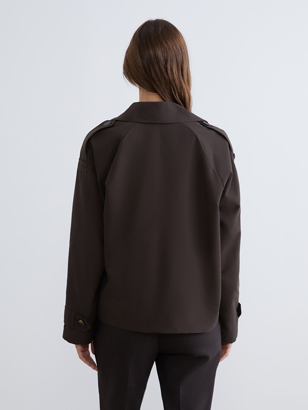 Әйелдер қоңыр Тренчкот-4