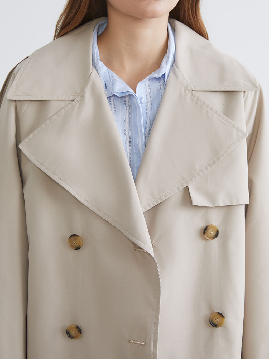 Double-Breasted Oversized Trench Coat-2