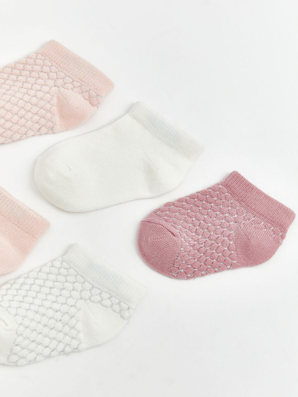 Pembe Kız Bebek Patik Çorap 5'li-1